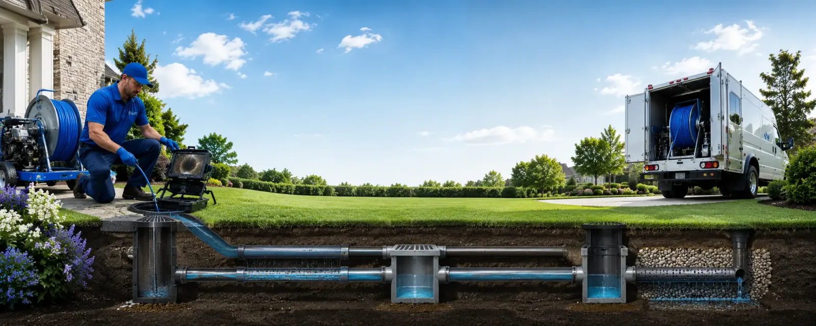 Outdoor drain cleaning information for Redford, NY